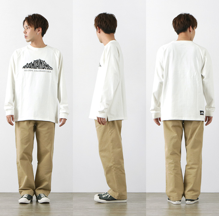 超激得セール MOUNTAINSMITH(マウンテンスミス) ロングスリーブ Tシャツ ROCOCO PayPayモール店 - 通販 - PayPayモール 顔料染 度詰 ヘビーウェイト ロゴ プリント ラグラン 新作好評