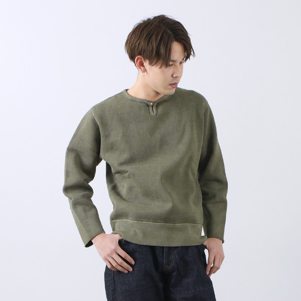 BARNS OUTFITTERS（バーンズ アウトフィッターズ） 小寸 ボタンワークスコンチョ スウェット   メンズ