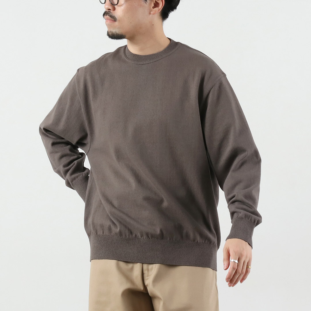 YONETOMI NEW BASIC（ヨネトミニューベーシック） ウェーブコットン ニットプルオーバー 2025年モデル / メンズ セーター クルーネック 日本製 | Yonetomi NEW BASIC | 02