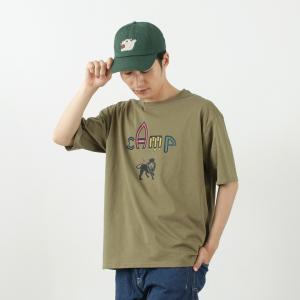 CAL O LINE（キャルオーライン） キャンプ ロゴ Tシャツ / 半袖 / USAコットン /...