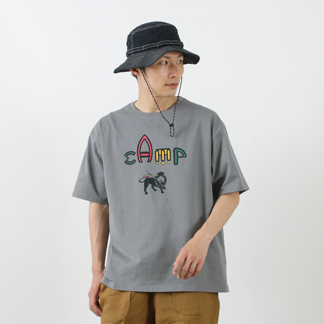 CAL O LINE（キャルオーライン） キャンプ ロゴ Tシャツ / 半袖 / USAコットン /...
