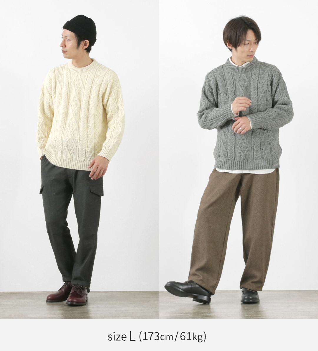 OLD DERBY KNITWEAR（オールドダービーニットウェア） アラン クルー