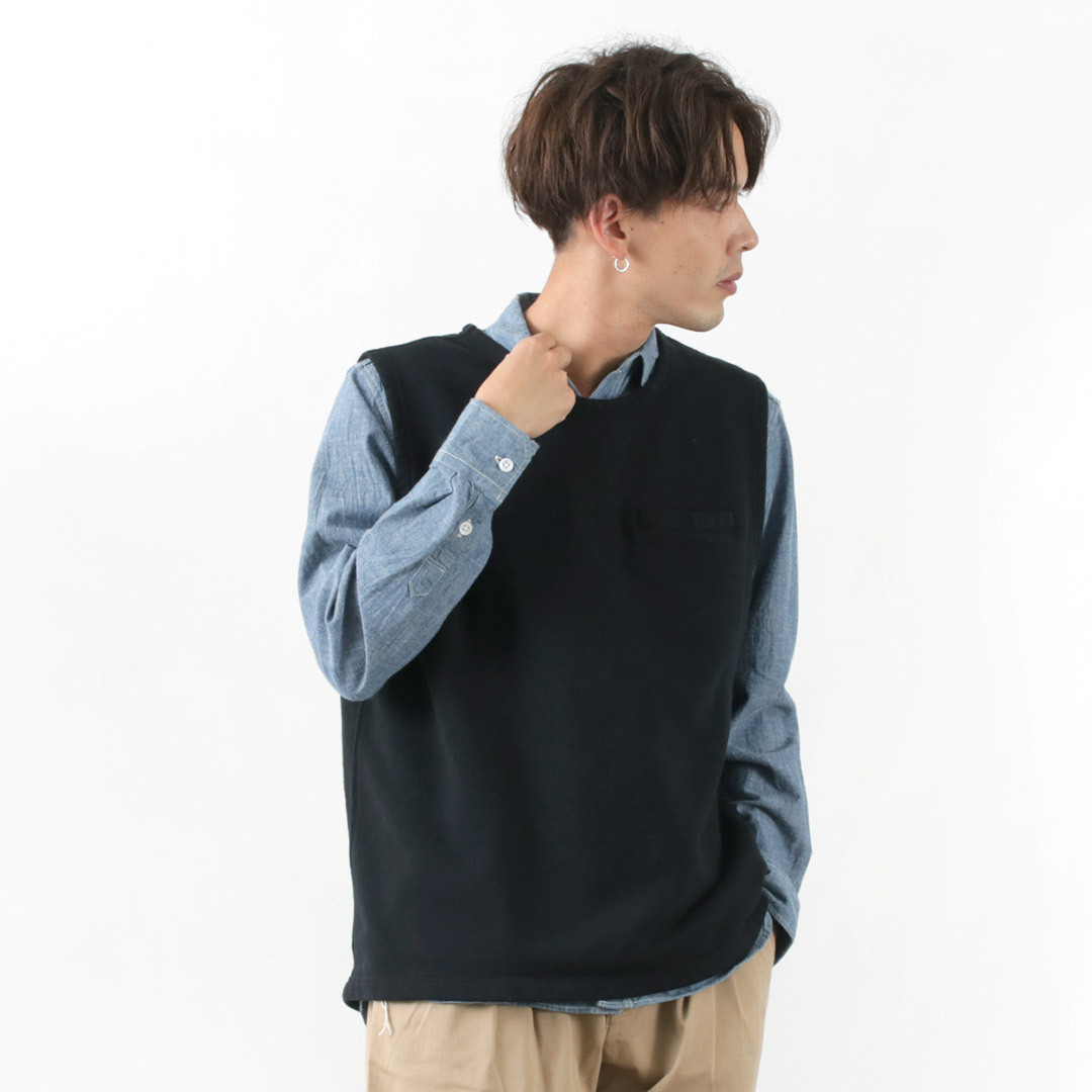 GOOD ON（グッドオン） フリース スウェットベスト 光電子 メンズ 光電子 綿 コットン 裏起毛 カジュアル 無地 | GOOD ON | 02