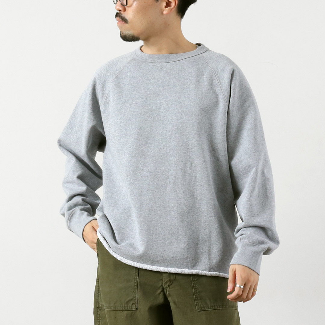 WALLA WALLA SPORT（ワラワラスポーツ） 13oz クルースウェット / メンズ トレーナー ラグラン カットオフ 日本製 | WALLA WALLA SPORT | 05