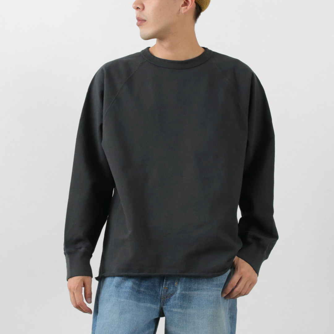 WALLA WALLA SPORT（ワラワラスポーツ） 13oz クルースウェット / メンズ トレーナー ラグラン カットオフ 日本製 | WALLA WALLA SPORT | 06