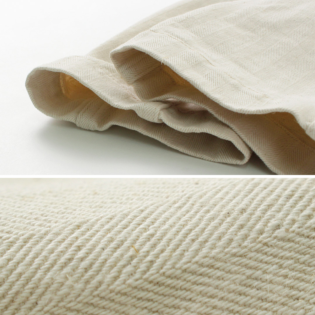 未使用 FOB FACTORY ヘリンボーン トラウザー L サイズ ネイビー エフオービーファクトリー FOB factory F0522 VAT HERRINGBONE