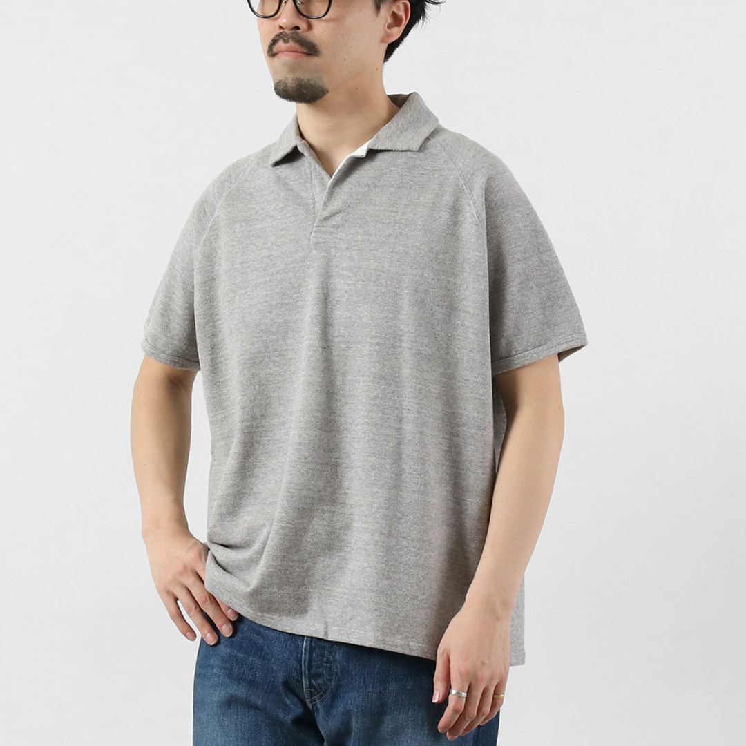 KEPANI（ケパニ） 鹿の子 スキッパーポロ / メンズ 半袖 シャツ コットン 綿 日本製 PIQUE Skipper | Kepani | 03