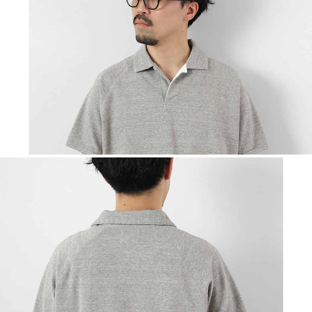 Kepani（ケパニ） 鹿の子 スキッパーポロ / メンズ 半袖 シャツ