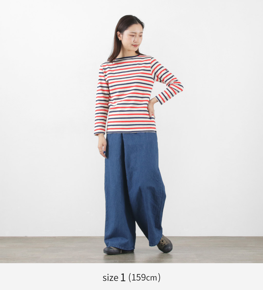 TIEASY（ティージー） HDCS ボートネック ボーダー バスクシャツ / メンズ レディース ユニセックス トリコロール Tシャツ 長袖 TIEASY TIEASY（ティージー） HDCS ボートネック ボーダー