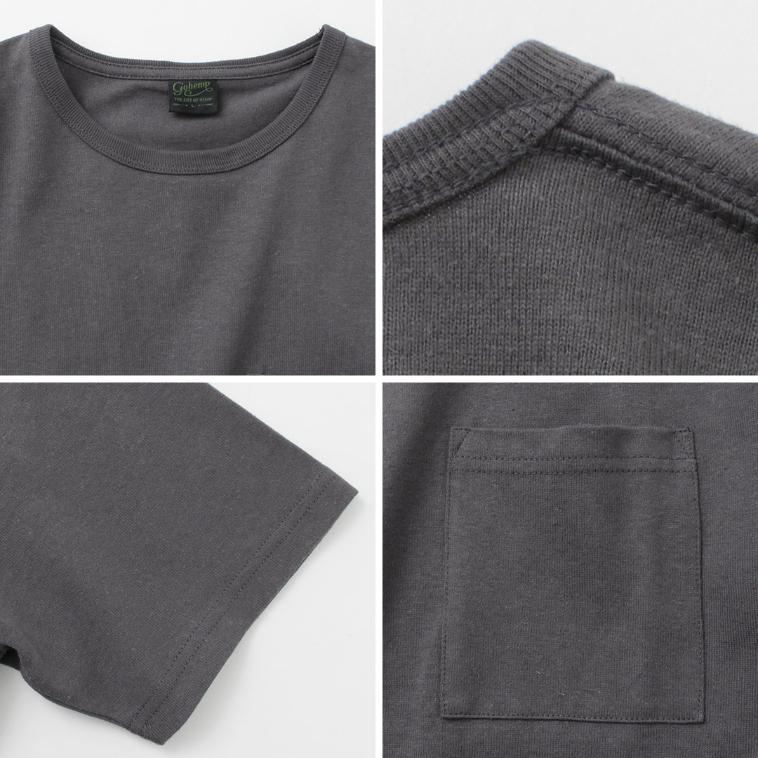 archive　go hemp　裏起毛無地スウェット　ヘンプ×コットン　グリーン GOHEMP（ゴーヘンプ） ヘンプクルースウェット｜ROCOCO ONLINE STORE