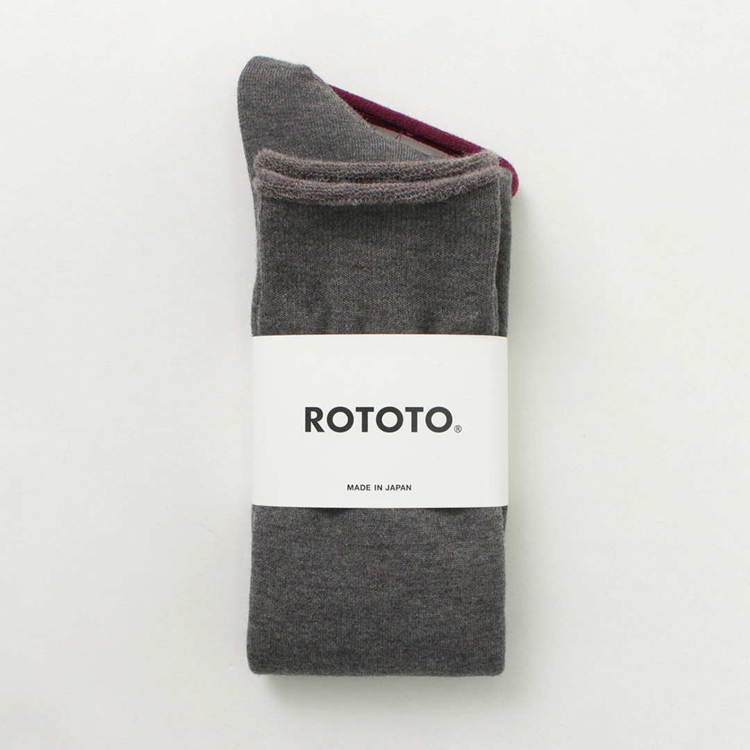 ROTOTO（ロトト） シティー ハイソックス / メンズ レディース 靴下 ウール 無地 日本製