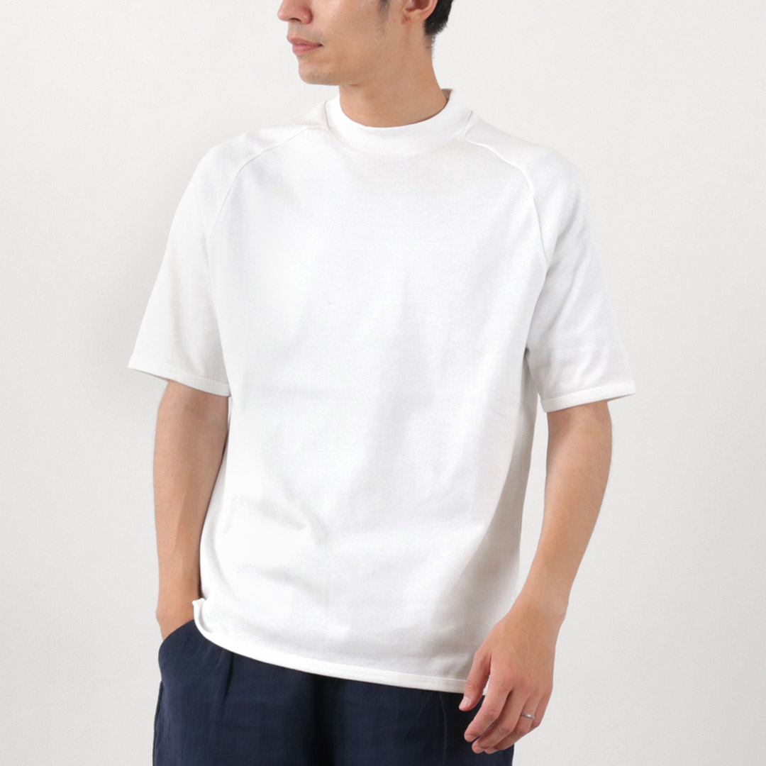 RE MADE IN TOKYO JAPAN（アールイー） パーフェクトインナー ギザ モックネック ハーフスリーブTシャツ / メンズ｜rococo｜02