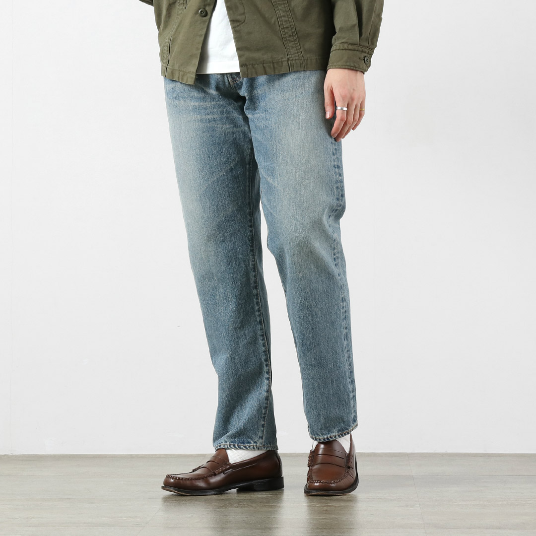 FOB FACTORY（FOBファクトリー） F160 セルヴィッチ 66デニム 5ポケット / メンズ パンツ ジーンズ テーパード ユーズド加工 | FOB FACTORY | 01