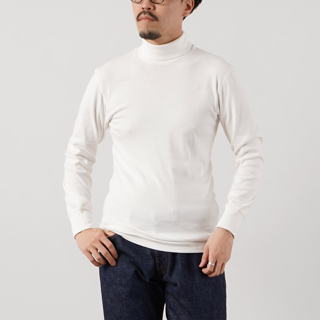 FILMELANGE（フィルメランジェ） ロイ オーガニックコットンフライス タートルネックTシャツ 長袖 日本製 / メンズ | FilMelange | 01