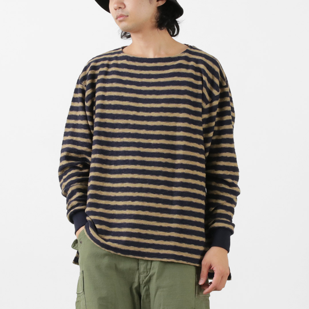 TIEASY（ティージー） 別注 オリジナル リバース ボートネック / Tシャツ 長袖 カットソー ロンT バスクT | TIEASY | 02