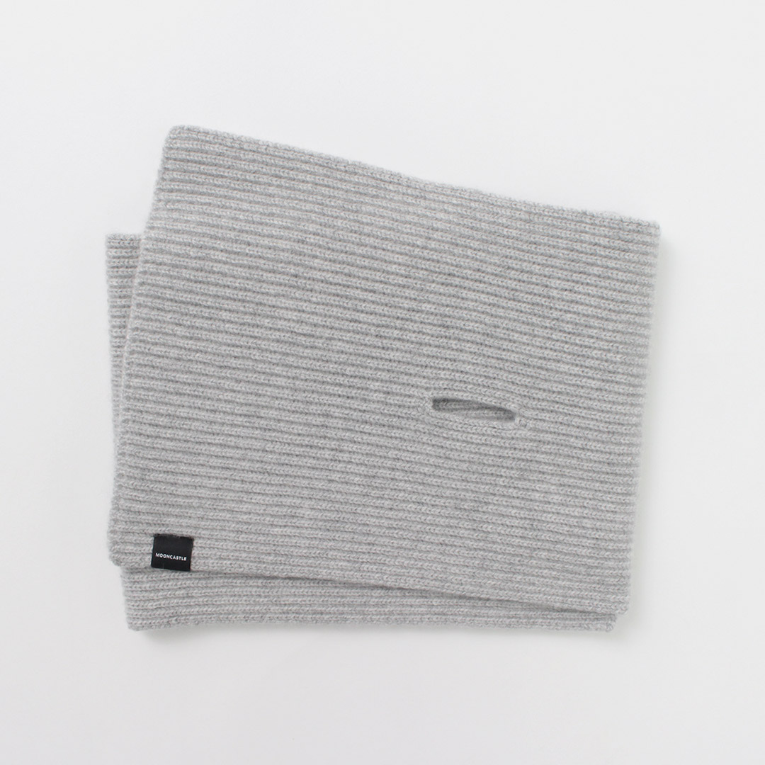 【旧商品】MOONCASTLE（ムーンキャッスル） カシミヤ ショートマフラー / スカーフ 無地 メンズ | MOONCASTLE | 01