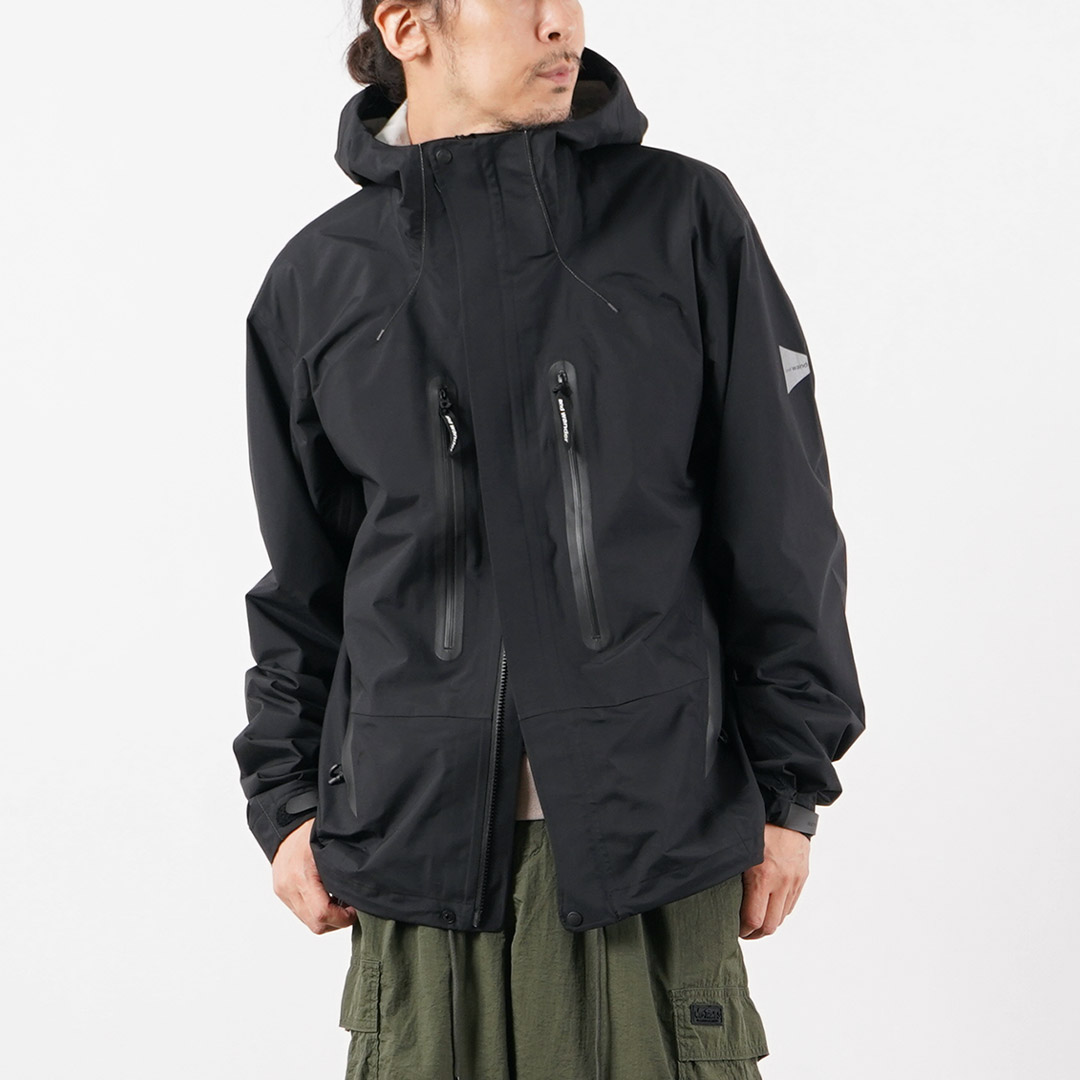 AND WANDER（アンドワンダー） 2.5レイヤー ハイカー レインジャケット / メンズ 防水 透湿 撥水 登山 アウトドア | and wander | 02