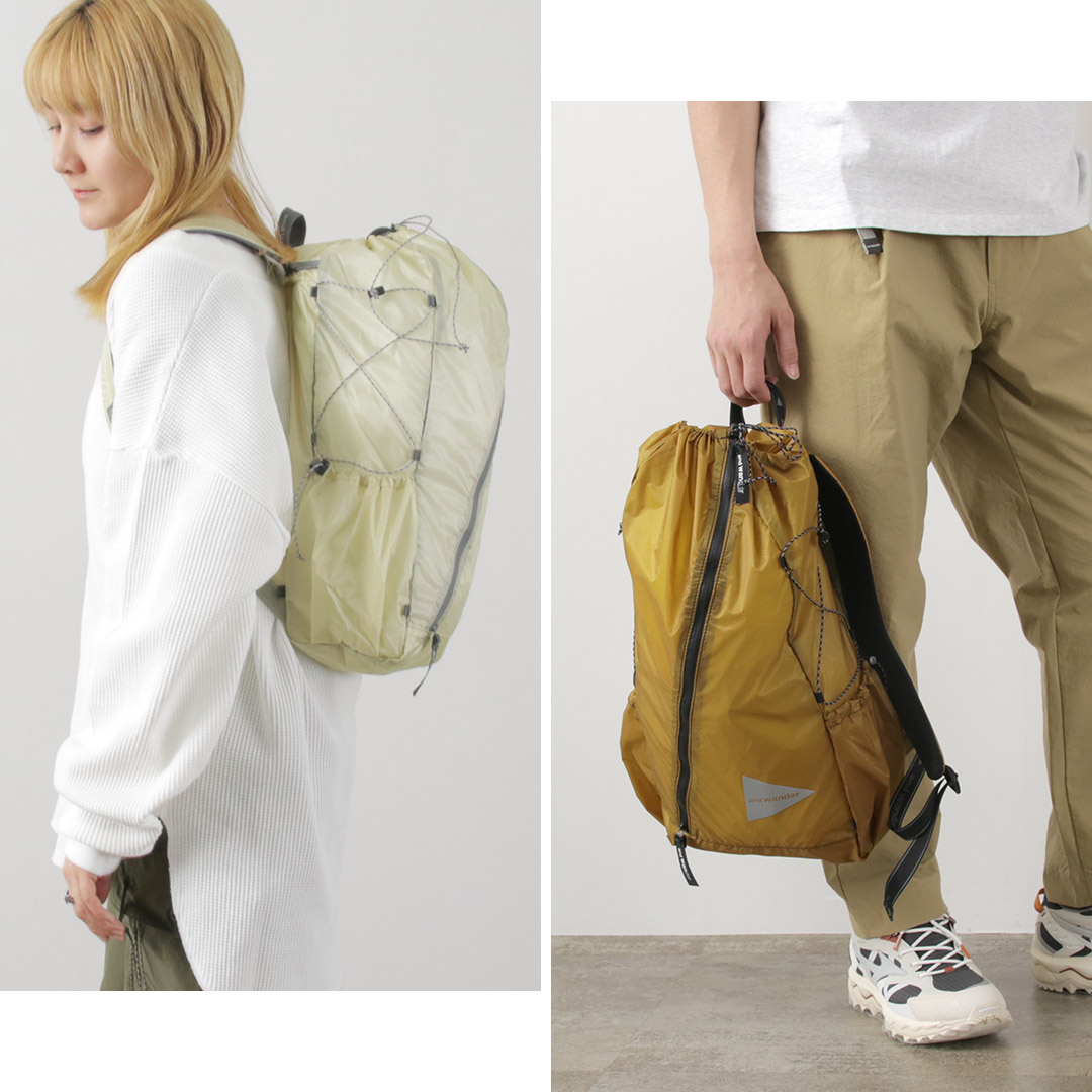 and wander(アンドワンダー) デイパック and wander アンドワンダー エコパック 20L デイパック “ECOPAK