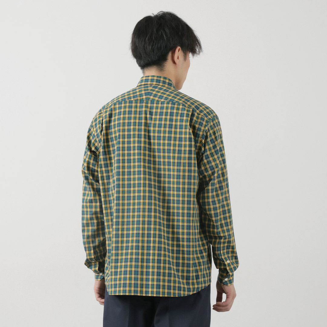 トラディショナルウェザーウェア チェック柄 バンドカラーシャツ Traditional Weatherwear/トラディショナル ウェザーウェア