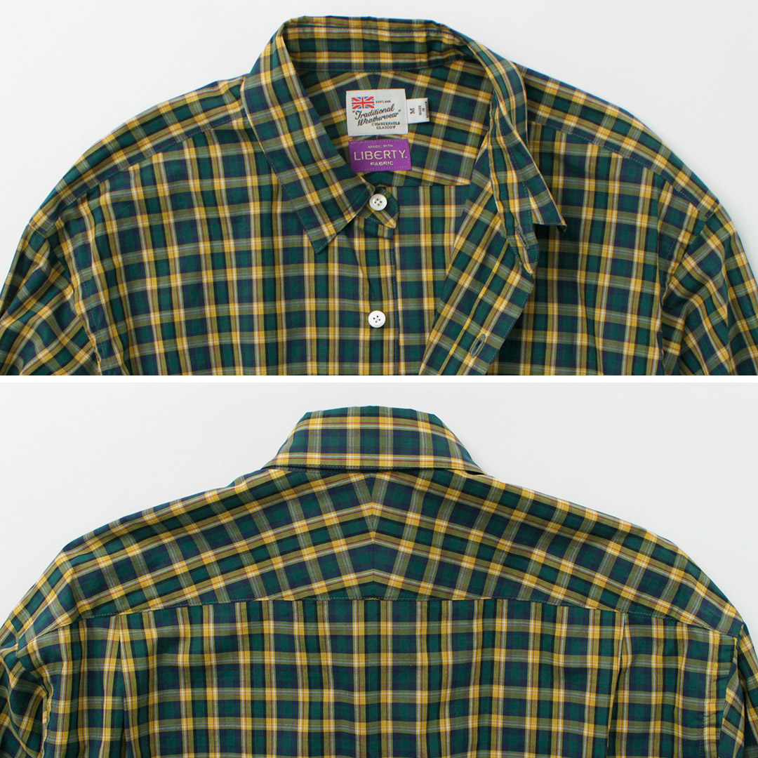 トラディショナルウェザーウェア　半袖チェックシャツ　M Traditional Weatherwear TRADITIONAL WEATHERWEAR