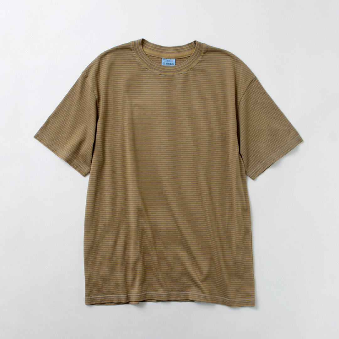 YONETOMI NEW BASIC（ヨネトミニューベーシック） ガーメントダイ ボーダーTシャツ / メンズ レディース ユニセックス トップス | Yonetomi NEW BASIC | 01