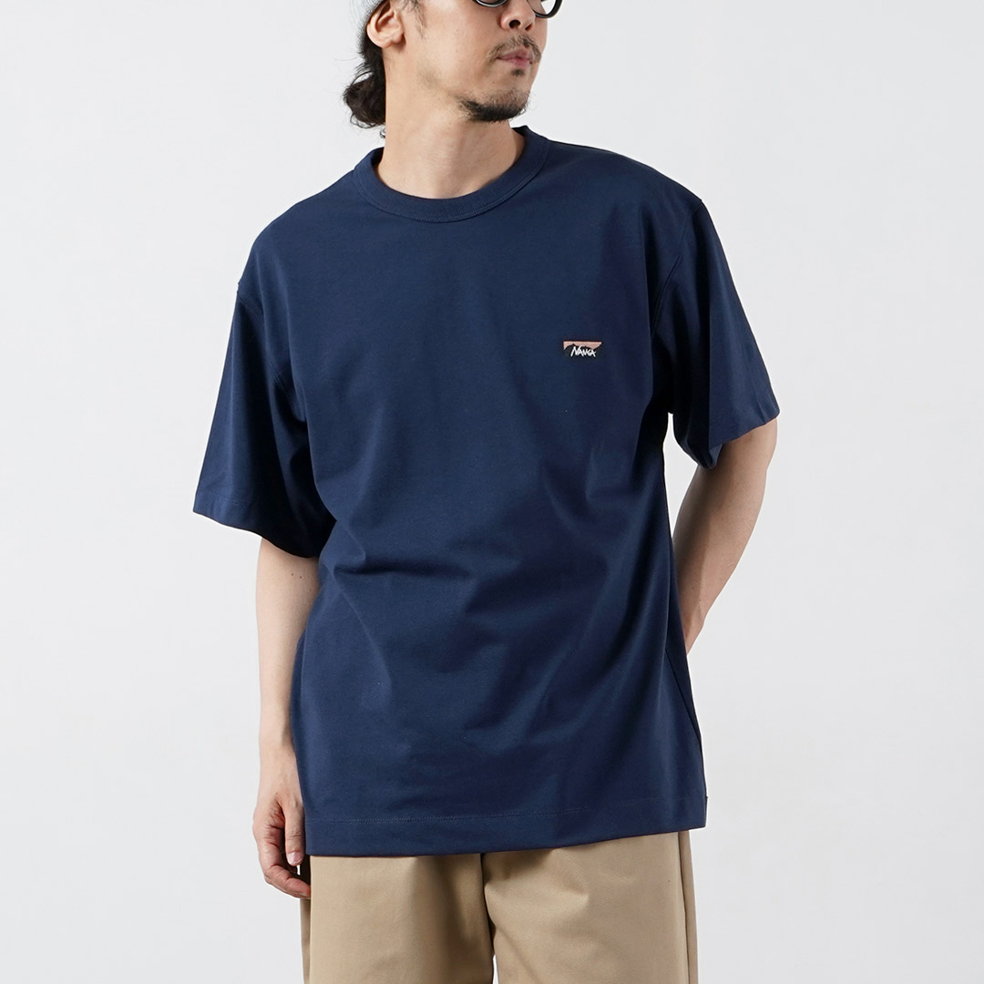 NANGA（ナンガ） エコハイブリッド ボックスロゴ刺繍 Tシャツ / メンズ 半袖 | NANGA | 03