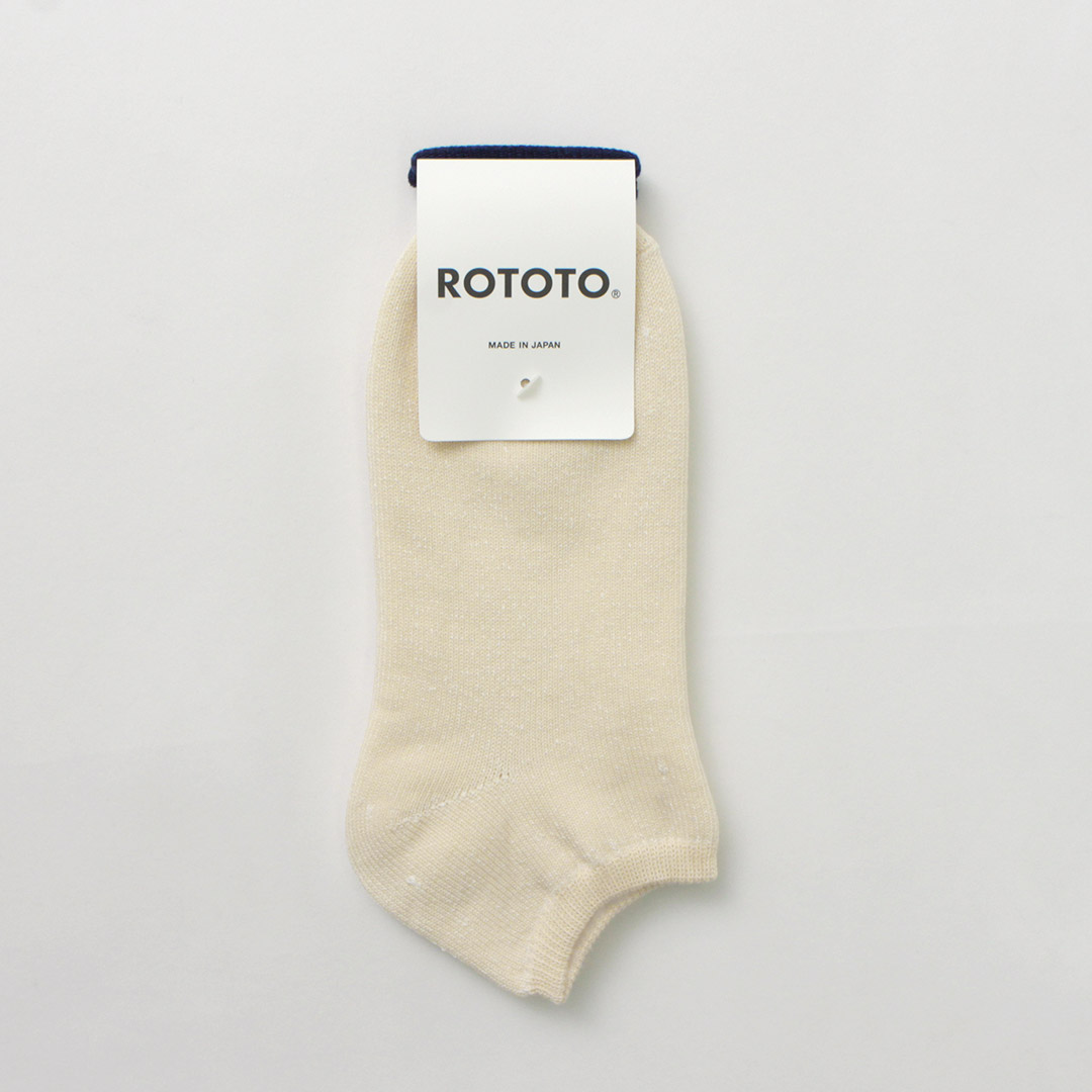 ROTOTO(ロトト）和紙パイル ショートソックス / メンズ レディース ユニセックス 靴下 綿 ...