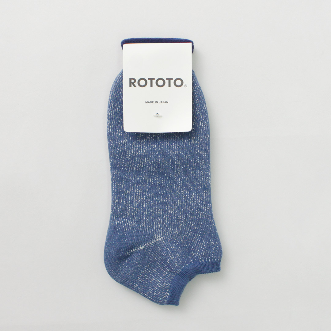 ROTOTO(ロトト）和紙パイル ショートソックス / メンズ レディース ユニセックス 靴下 綿 ...
