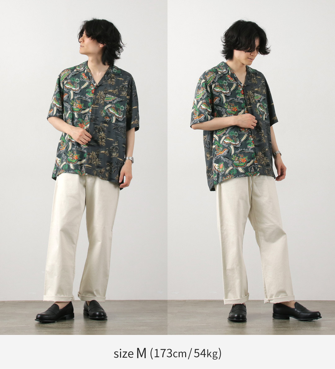 【2セット】TWOPALMS アロハシャツ L TWO PALMS PALMS（トゥーパームス） ハワイアンシャツ