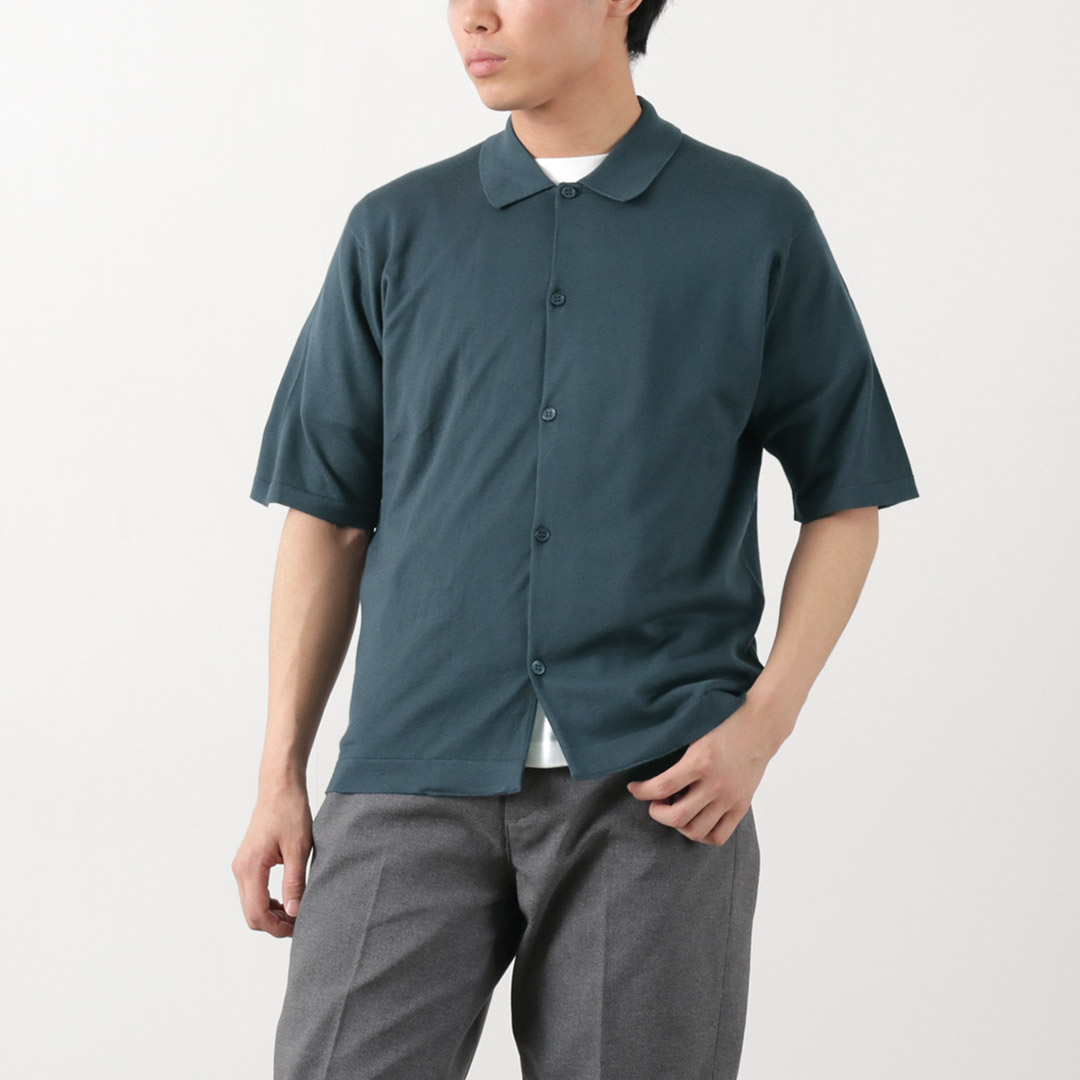 JOHN SMEDLEY（ジョンスメドレー） シーアイランドコットン 30ゲージ ニットシャツ / メンズ トップス | JOHN SMEDLEY | 01