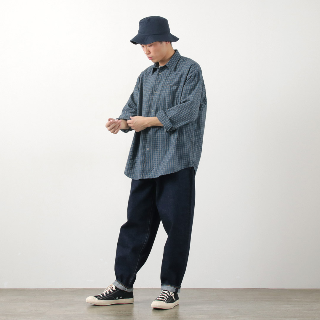 FUJITO FUJITO(フジト) ビッグサイズシャツ スモールチェック FUJITO FUJITO(フジト) ビッグサイズシャツ スモールチェック