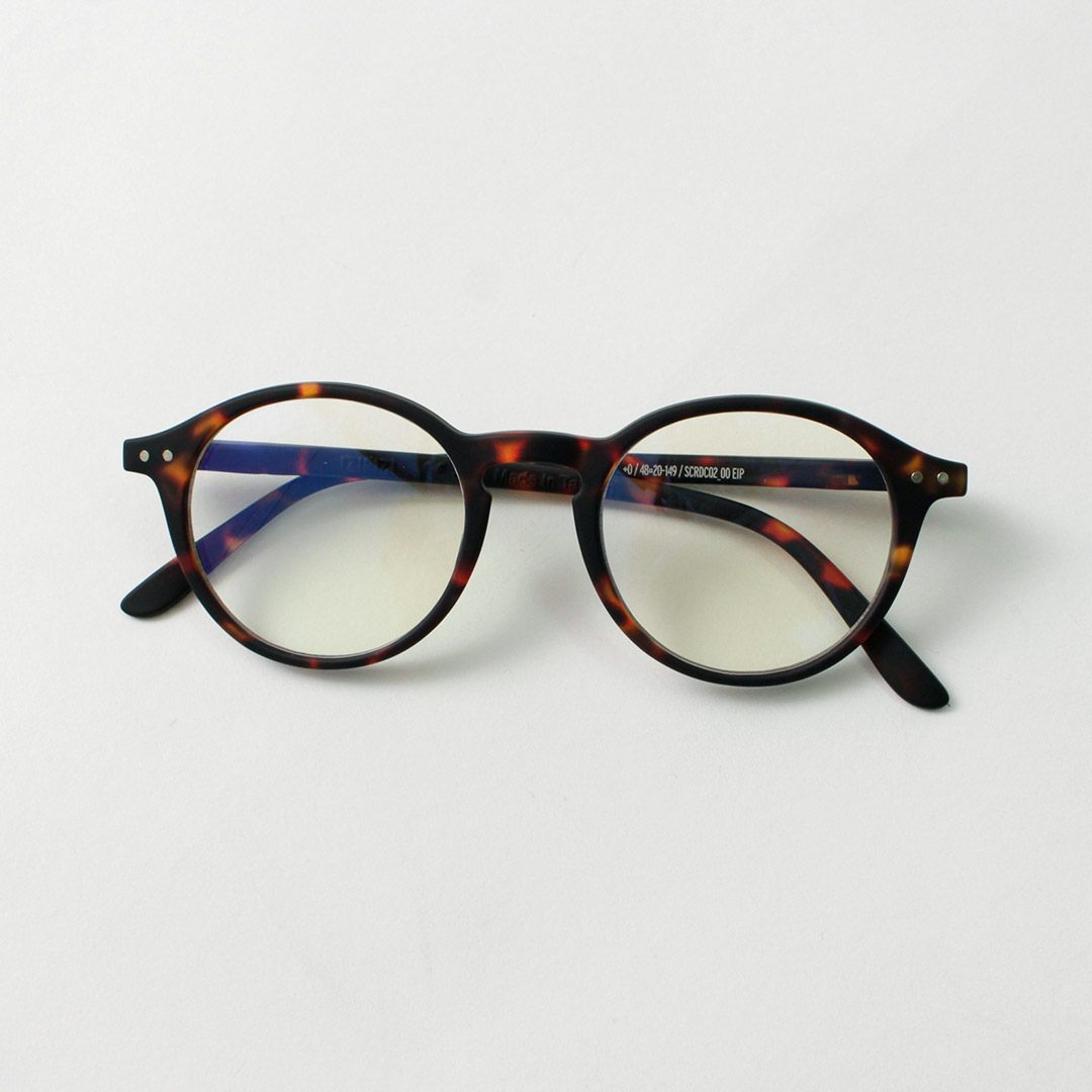 IZIPIZI（イジピジ） PCグラス #D / ブルーライトカット メガネ 眼鏡 ボストン メンズ...