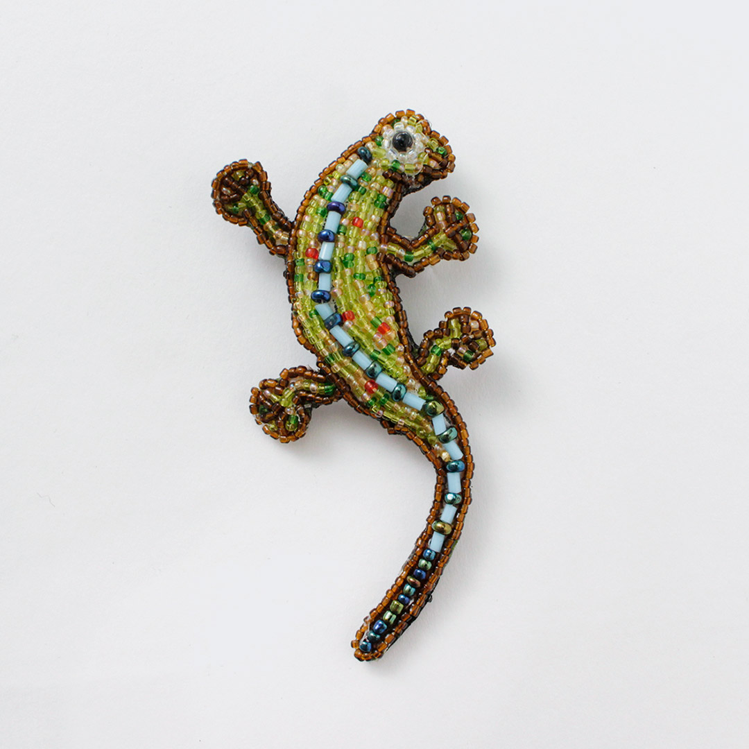 BEADED ACCESSORIES（ビーズアクセサリー） ビーズ ピンバッジ L / ハンドメイド 動物 トカゲ 馬 フクロウ LARGE PIN | ブランド登録なし | 01