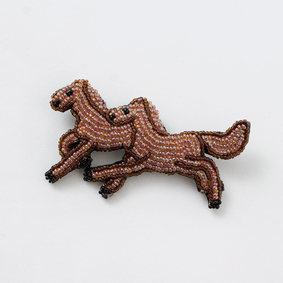 BEADED ACCESSORIES（ビーズアクセサリー） ビーズ ピンバッジ L / ハンドメイド 動物 トカゲ 馬 フクロウ LARGE PIN | ブランド登録なし | 02