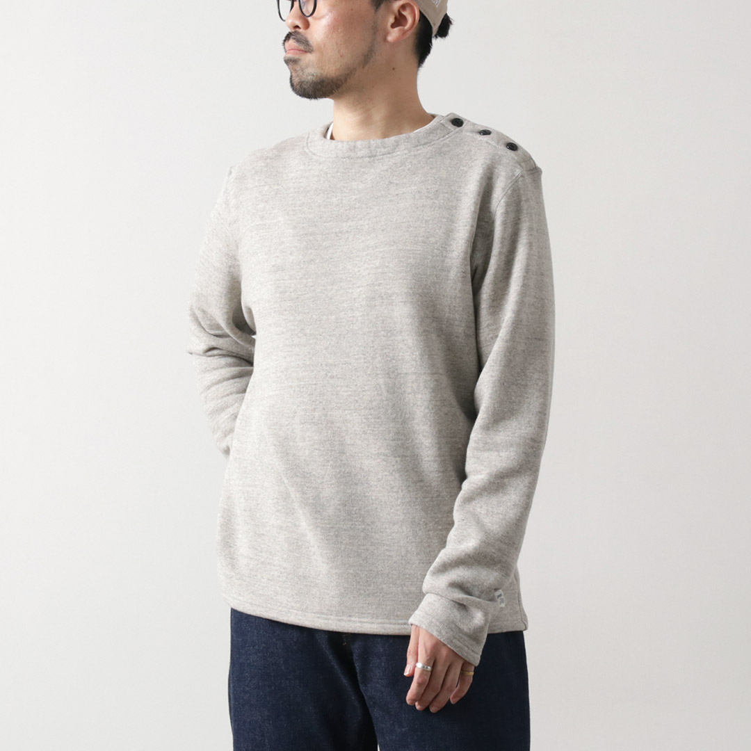 KEPANI（ケパニ） 別注 ラフィー裏起毛 ボートネック スウェット バスクシャツ / メンズ 長袖 | Kepani | 01
