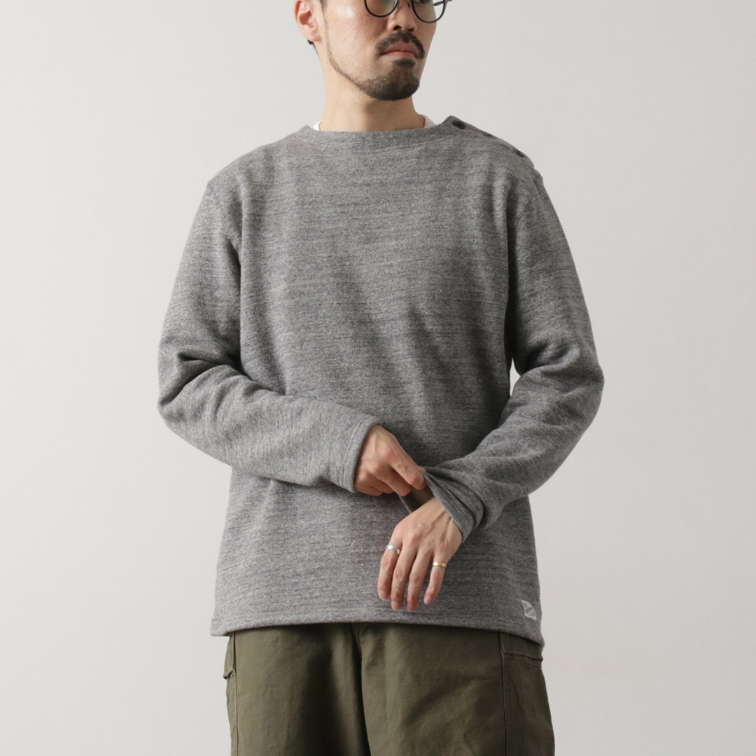 KEPANI（ケパニ） 別注 ラフィー裏起毛 ボートネック スウェット バスクシャツ / メンズ 長袖 | Kepani | 02