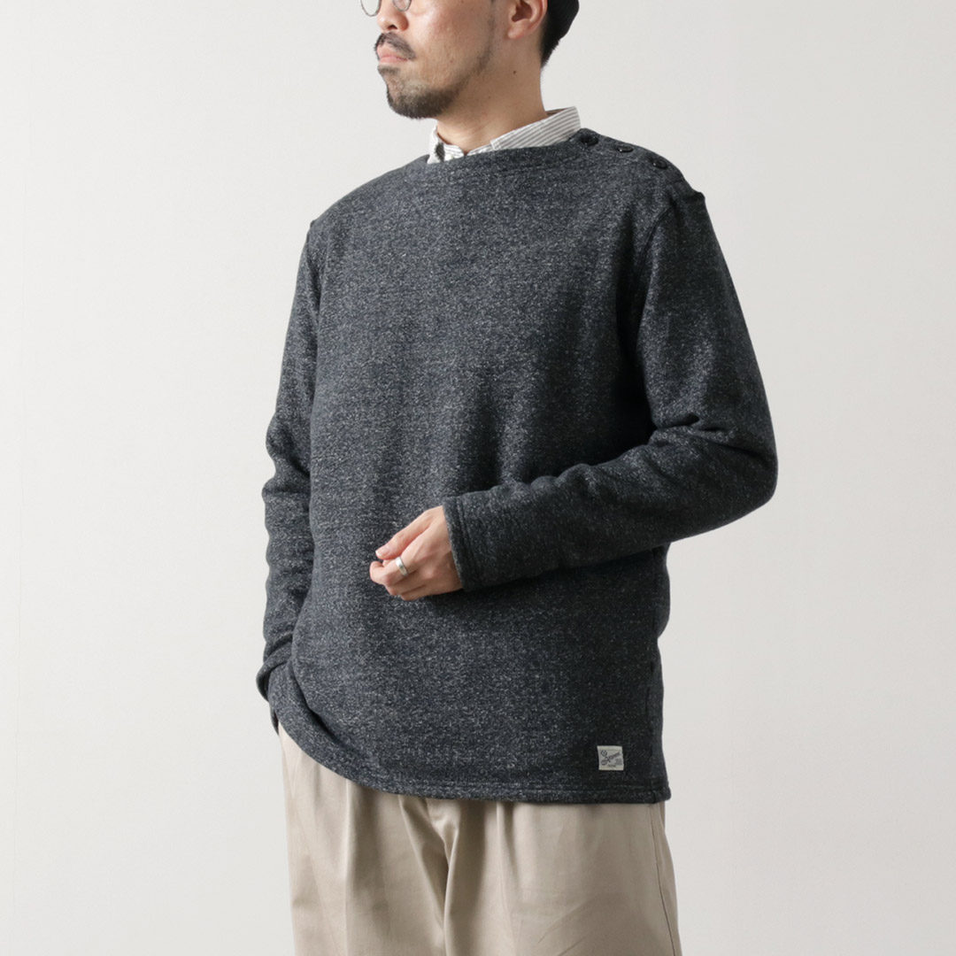 KEPANI（ケパニ） 別注 ラフィー裏起毛 ボートネック スウェット バスクシャツ / メンズ 長袖 | Kepani | 03