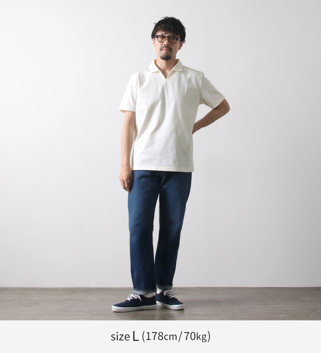 美品25SS Re made in tokyo japanドレスジップポロシャツ RE MADE IN TOKYO JAPAN（アールイー） トーキョーメイド ドレスニット