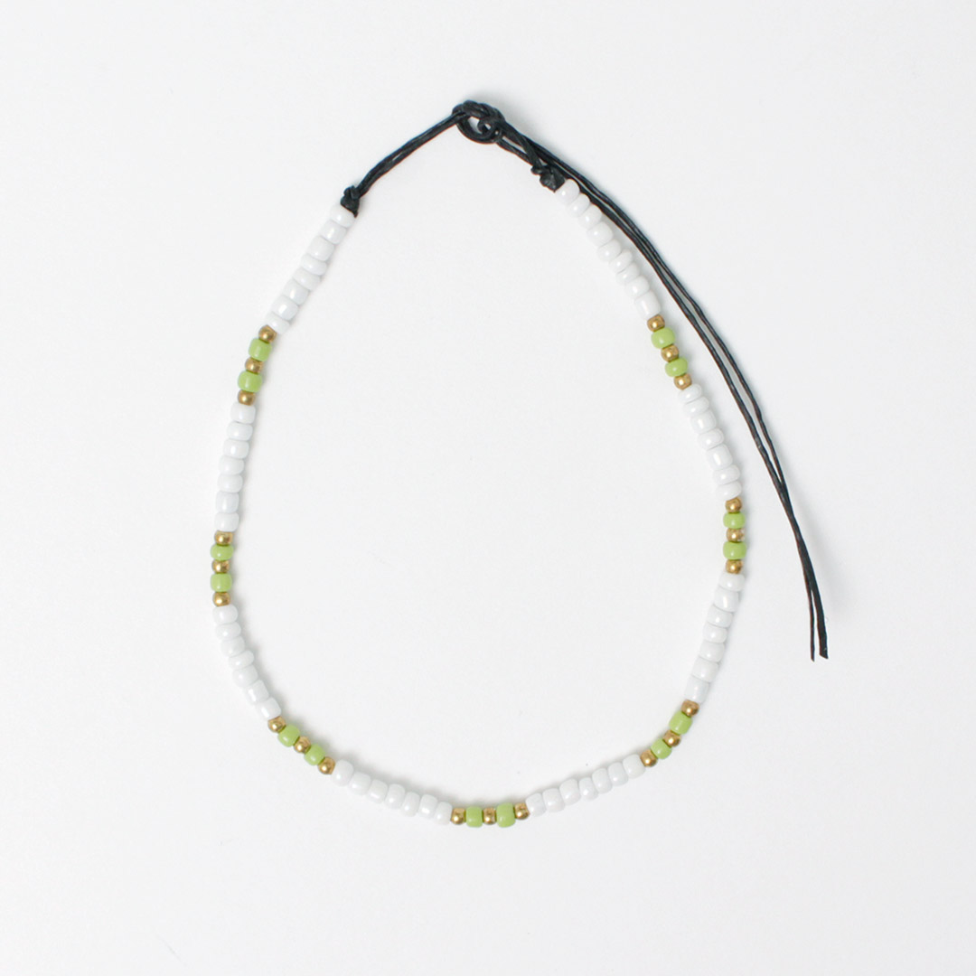 phaduA （パ・ドゥア） マルチカラーグラスビーズ アンクレット / メンズ レディース ユニセックス ミサンガ | ROCOCO | 01