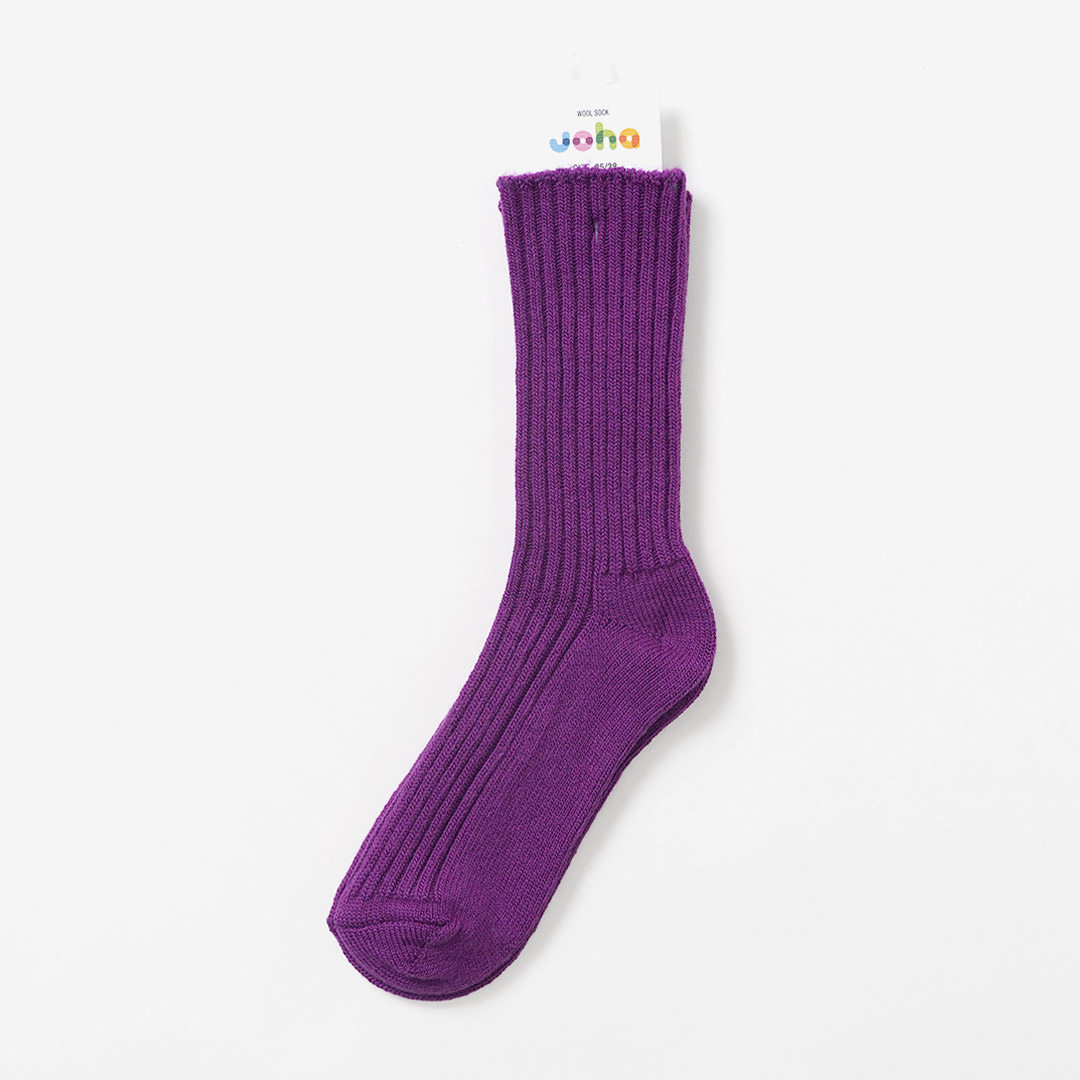 JOHA（ヨハ） ウールソックス / メンズ レディース 靴下 ハイソックス メリノウール 無地 Wool Socks | joha | 05