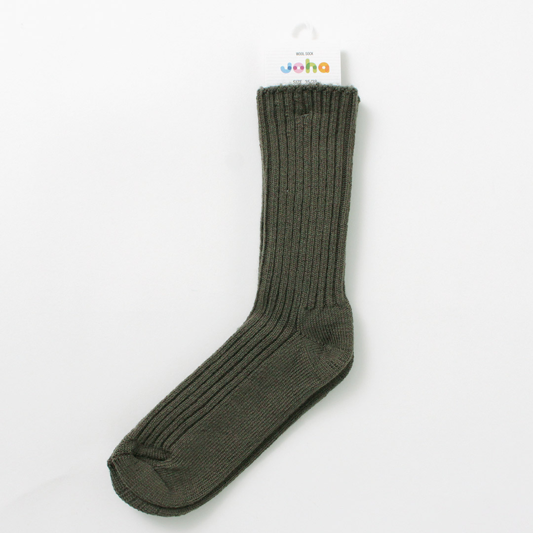 JOHA（ヨハ） ウールソックス / メンズ レディース 靴下 ハイソックス メリノウール 無地 Wool Socks | joha | 06