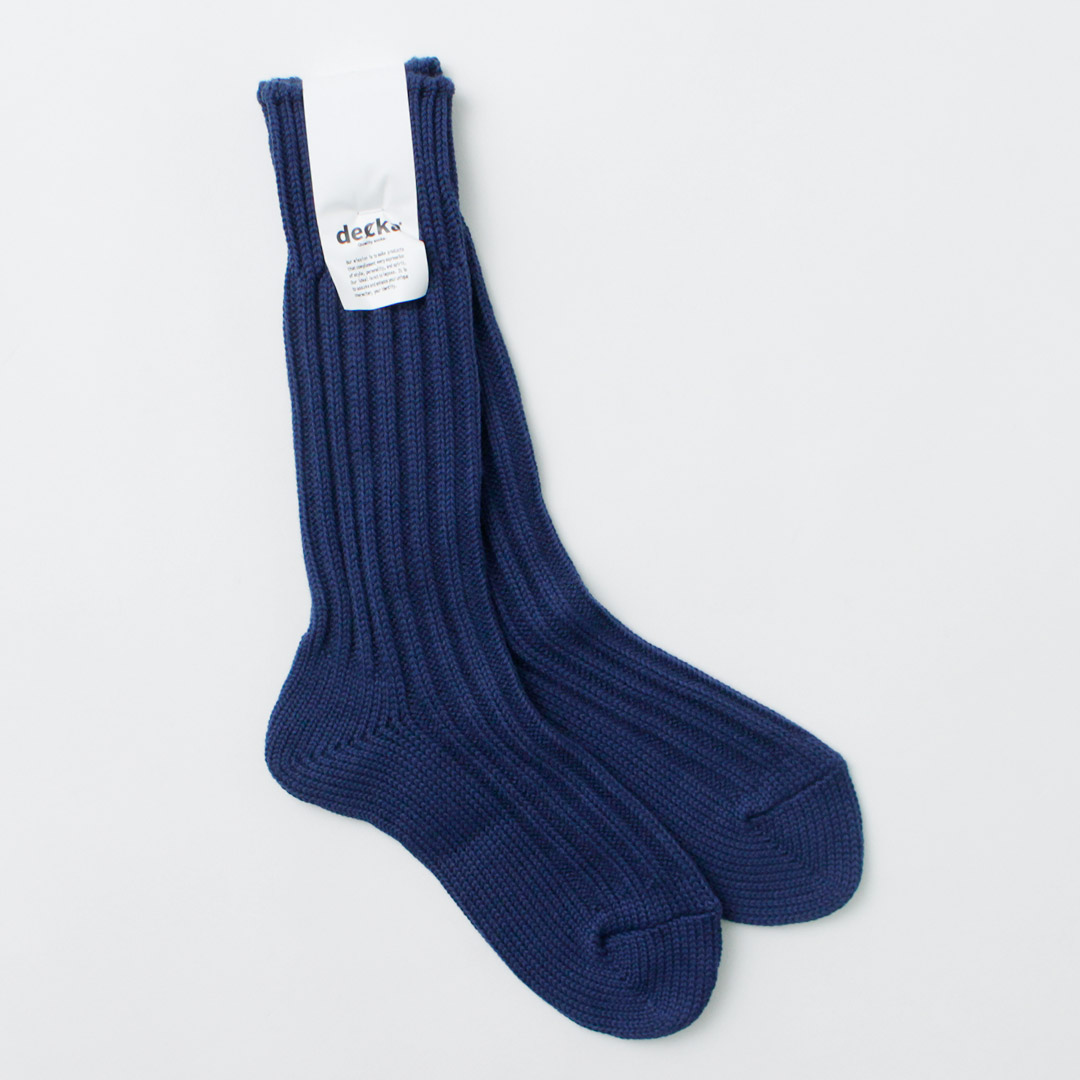 DECKA QUALITY SOCKS（デカ） ヘビーウエイト プレーン クルーソックス / メンズ 靴下 厚手 無地 SHOWATABE | decka Quality socks | 07