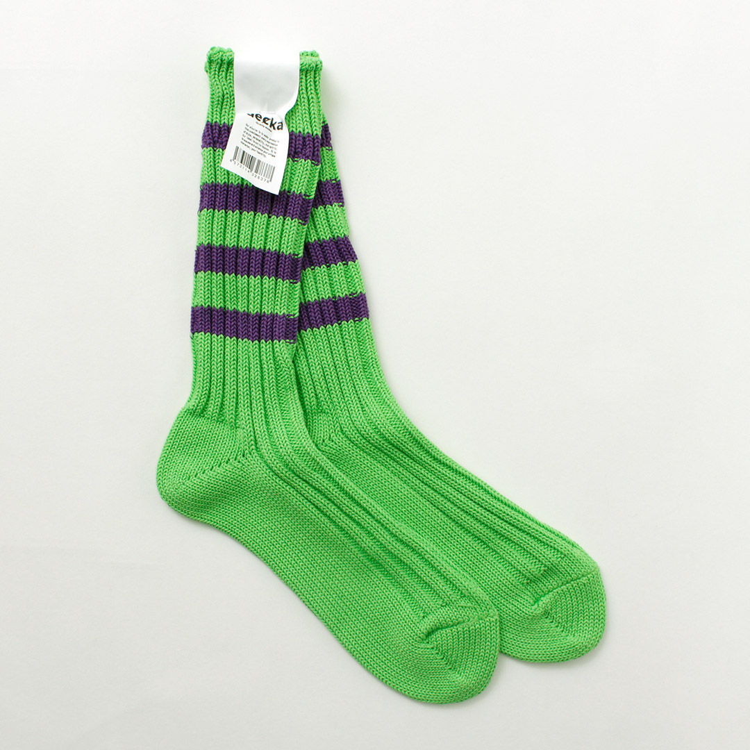 DECKA QUALITY SOCKS（デカ） ヘビーウエイト ラインソックス / メンズ レディース ユニセックス SHOWATABE | decka Quality socks | 05