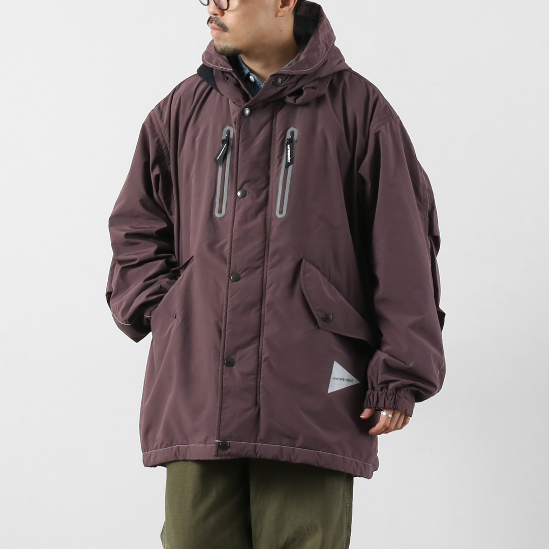 AND WANDER（アンドワンダー） フィッシュテール オクタ コート / メンズ アウター 撥水 フード アウトドア fishtail Octa coat | and wander | 02