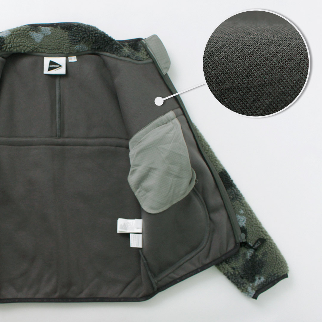 and wander（アンドワンダー） グラミチ ジャガードテープ フリース