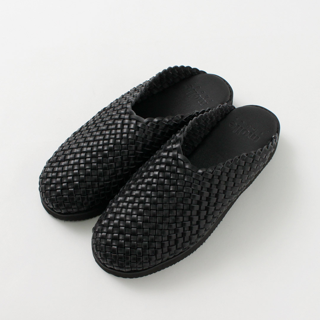 MOLLE SHOES（モールシューズ） ウーブン レザークロッグ / メンズ レザーサンダル シューズ 牛革 本革 | molle shoes | 02