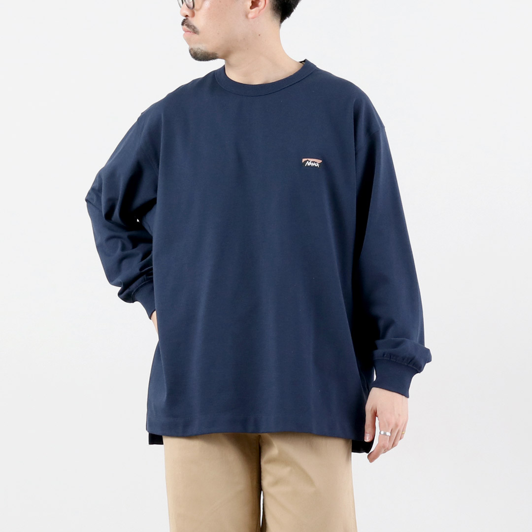 NANGA（ナンガ） エコハイブリッド ボックスロゴ エンブロイダリー ロングスリーブTシャツ / メンズ 長袖 ロンT | NANGA | 03
