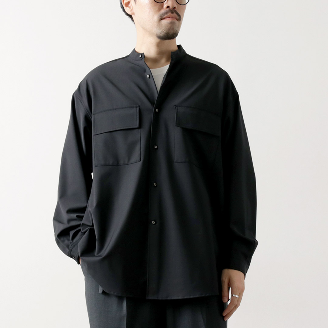 WHITE MOUNTAINEERING（ホワイトマウンテニアリング） ストレッチ バンドカラーシャツ / メンズ 長袖 カジュアル | WHITE MOUNTAINEERING | 02