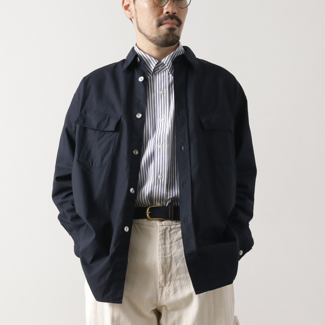 FUJITO（フジト） ファティーグシャツ リップストップ / メンズ 長袖 ミリタリー 無地 日本製 Fatigue Shirt | FUJITO | 02