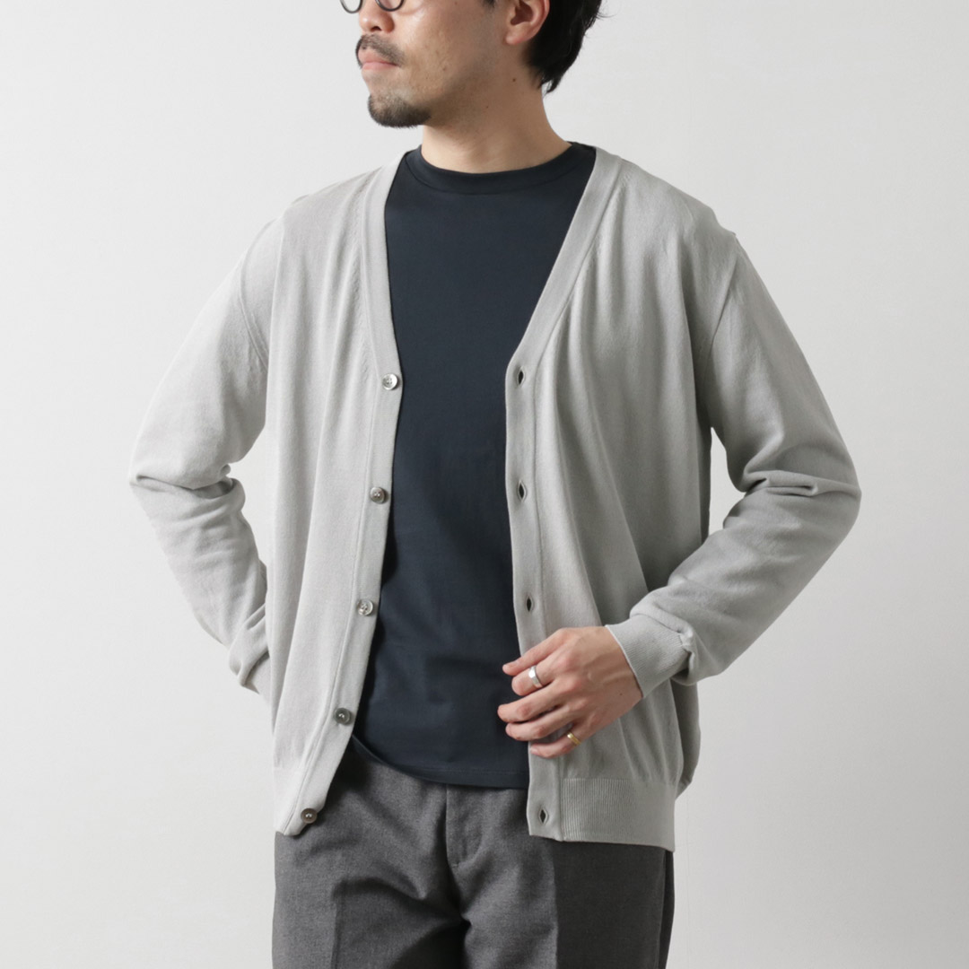 MOONCASTLE（ムーンキャッスル） アイスコットン カーディガン / メンズ サマーニット 接触冷感 長袖 | MOONCASTLE | 03